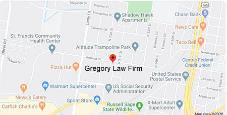 Location of Gregory Law Firm